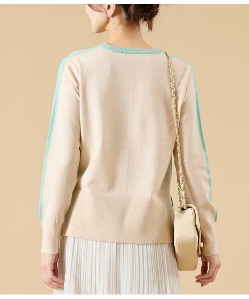 NEWYORKER / ニューヨーカー ニット・セーター | ウール天竺 バイカラーニットプルオーバー | 詳細16