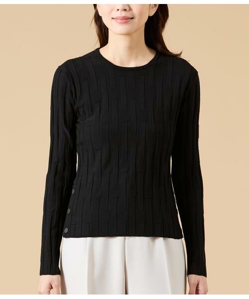 NEWYORKER / ニューヨーカー ニット・セーター | レーヨンポリエステルリブ サイドボタンニットプルオーバー | 詳細8