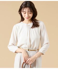 NEWYORKER / ニューヨーカー カットソー | TR天竺＆ストレッチデシン ドッキングブラウス