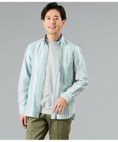 NEWYORKER / ニューヨーカー シャツ・ブラウス | サッカー マルチストライプ 長袖ショートボタンダウンシャツ