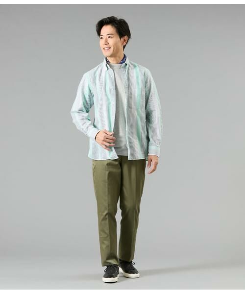 NEWYORKER / ニューヨーカー シャツ・ブラウス | サッカー マルチストライプ 長袖ショートボタンダウンシャツ | 詳細5