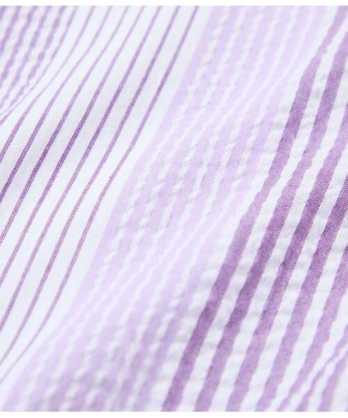 NEWYORKER / ニューヨーカー シャツ・ブラウス | サッカー マルチストライプ 長袖ショートボタンダウンシャツ | 詳細9
