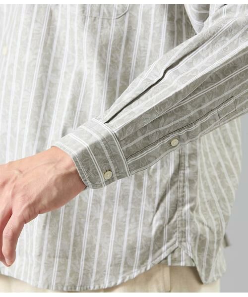 NEWYORKER / ニューヨーカー シャツ・ブラウス | ジャカード ストライプ 長袖カッタウェイカラーシャツ | 詳細4