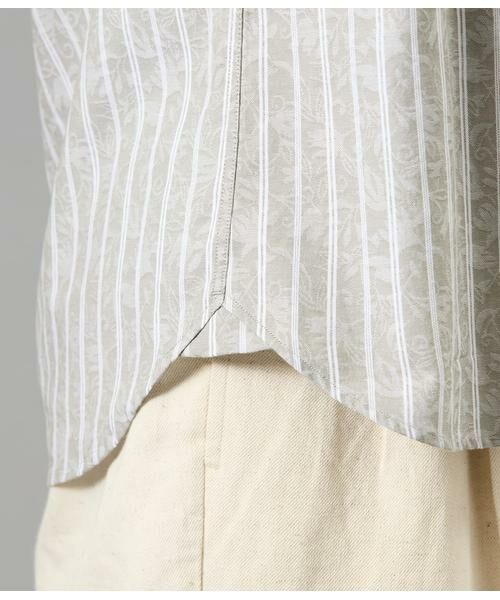 NEWYORKER / ニューヨーカー シャツ・ブラウス | ジャカード ストライプ 長袖カッタウェイカラーシャツ | 詳細5