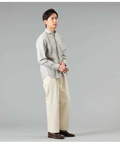 NEWYORKER / ニューヨーカー シャツ・ブラウス | ジャカード ストライプ 長袖カッタウェイカラーシャツ | 詳細6