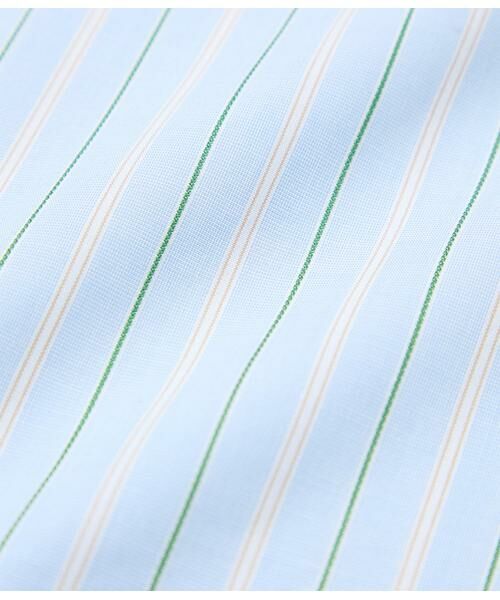 NEWYORKER / ニューヨーカー シャツ・ブラウス | NY FitEase サックスオルタネイトストライプ 長袖ショートボタンダウンシャツ | 詳細7