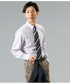 NEWYORKER / ニューヨーカー シャツ・ブラウス | NY FitEase オルタネイトストライプ 長袖ショートボタンダウンシャツ