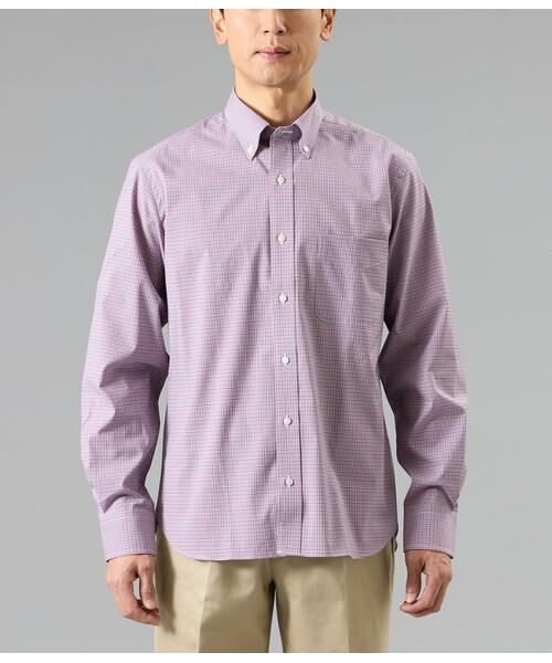 NEWYORKER / ニューヨーカー シャツ・ブラウス | NY FitEase マイクロタッターソール 長袖ショートボタンダウンシャツ | 詳細1