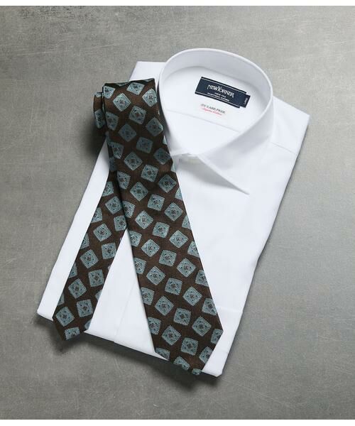 NEWYORKER / ニューヨーカー ネクタイ | Fossati アムンゼン スクエア ネクタイ（ブラウン）