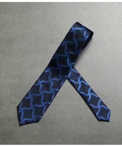 NEWYORKER / ニューヨーカー ネクタイ | Mantero ヘリンボーンモチーフチェック ネクタイ | 詳細1