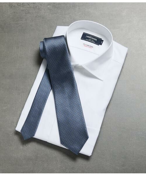 NEWYORKER / ニューヨーカー ネクタイ | Mantero カラージオメトリック ネクタイ（ブルー）