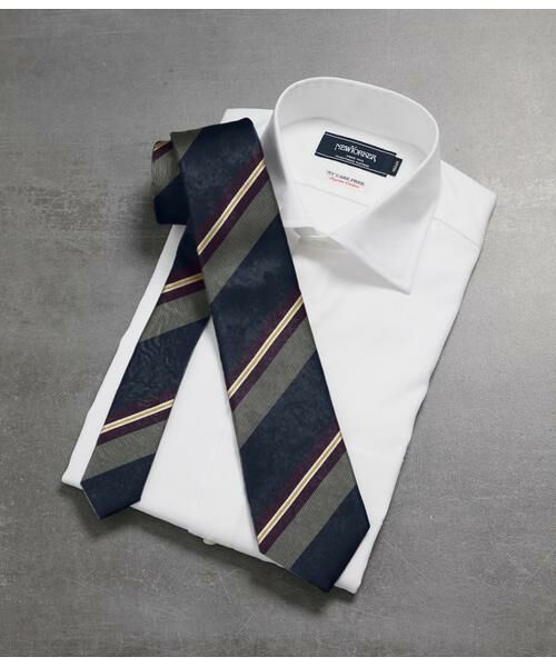 NEWYORKER / ニューヨーカー ネクタイ | カラーマルチストライプ ネクタイ（ネイビー）