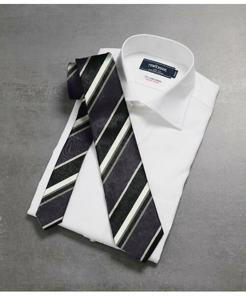 NEWYORKER / ニューヨーカー ネクタイ | ミックスモチーフストライプ ネクタイ（パープル）