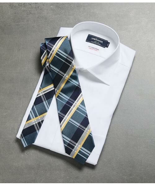 NEWYORKER / ニューヨーカー ネクタイ | マルチカラーチェック ネクタイ（ブルー）