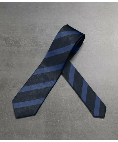 NEWYORKER / ニューヨーカー ネクタイ | インディゴカラー ストライプ ネクタイ | 詳細1