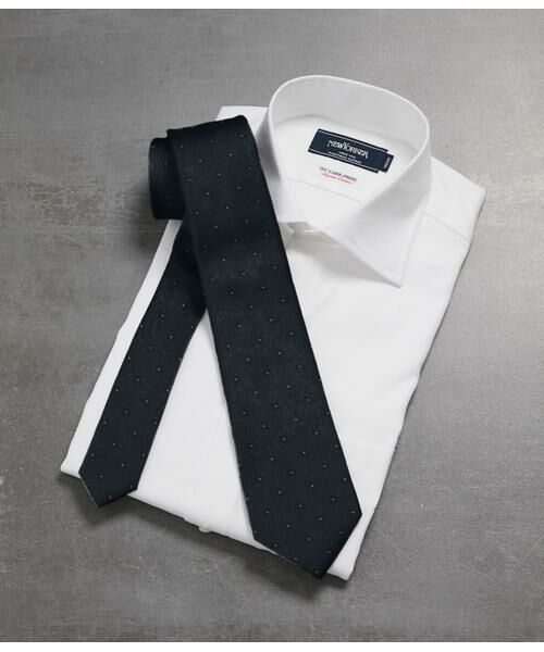 NEWYORKER / ニューヨーカー ネクタイ | インディゴカラー ドット ネクタイ（ネイビー）