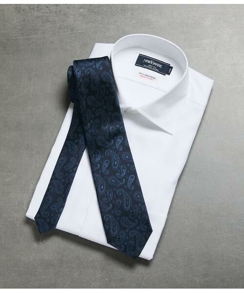 NEWYORKER / ニューヨーカー ネクタイ | インディゴカラー ペイズリー ネクタイ（ネイビー）