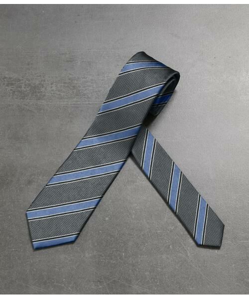 NEWYORKER / ニューヨーカー ネクタイ | バスケット ストライプ ネクタイ | 詳細1