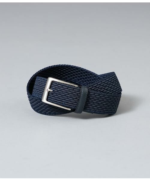 NEWYORKER / ニューヨーカー ベルト・サスペンダー | スキンメッシュ ベルト（ネイビー）