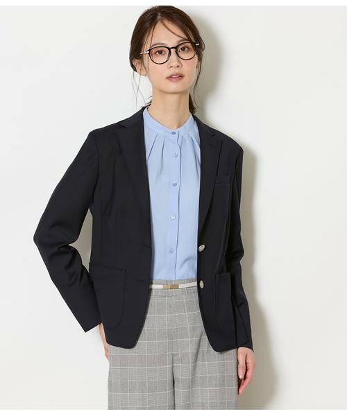 NEWYORKER / ニューヨーカー テーラードジャケット | ウールオックス シングルブレザー（ネイビー）