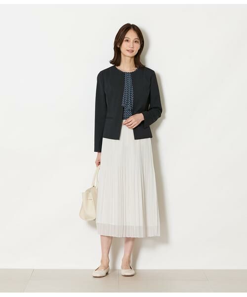 NEWYORKER / ニューヨーカー テーラードジャケット | ウールピンヘッド 1ホックノーカラージャケット | 詳細8