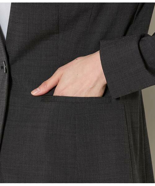 NEWYORKER / ニューヨーカー テーラードジャケット | ウールピンヘッド 1釦カラーレスジャケット | 詳細5