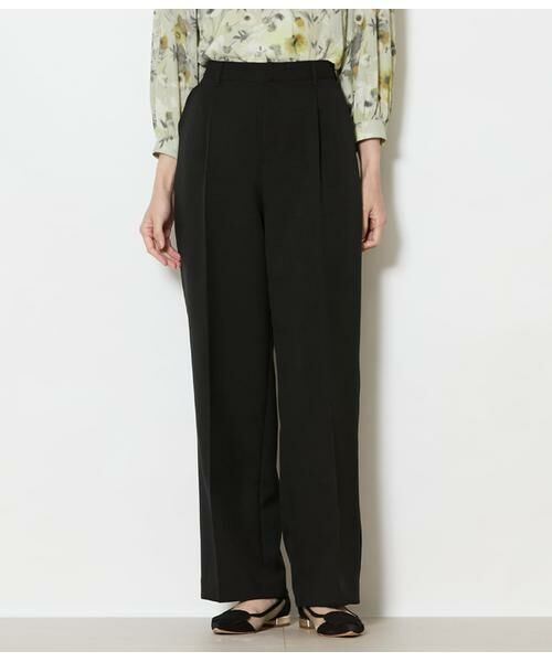 NEWYORKER / ニューヨーカー スラックス・ドレスパンツ | ブライトツイル 1タックワイドパンツ | 詳細1