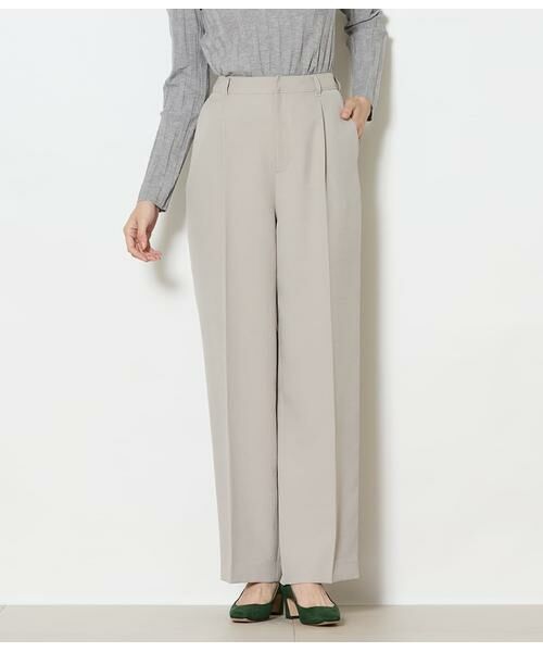 NEWYORKER / ニューヨーカー スラックス・ドレスパンツ | ブライトツイル 1タックワイドパンツ | 詳細11