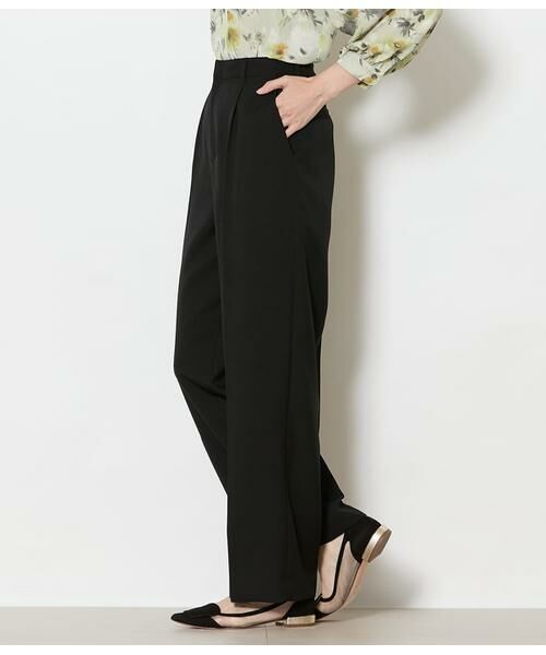 NEWYORKER / ニューヨーカー スラックス・ドレスパンツ | ブライトツイル 1タックワイドパンツ | 詳細2