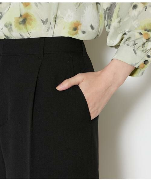 NEWYORKER / ニューヨーカー スラックス・ドレスパンツ | ブライトツイル 1タックワイドパンツ | 詳細4