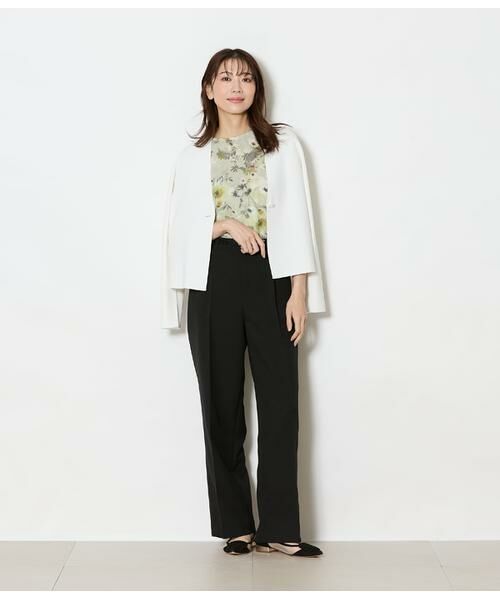 NEWYORKER / ニューヨーカー スラックス・ドレスパンツ | ブライトツイル 1タックワイドパンツ | 詳細7