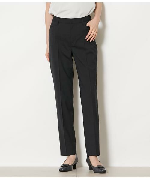 NEWYORKER / ニューヨーカー スラックス・ドレスパンツ | ウールピンヘッド テーパードパンツ | 詳細1