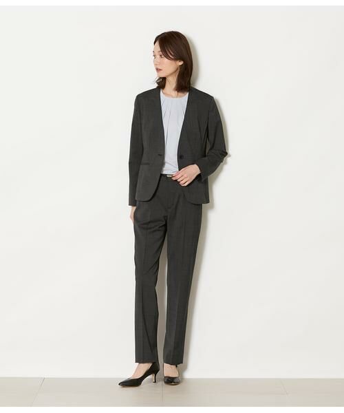 NEWYORKER / ニューヨーカー スラックス・ドレスパンツ | ウールピンヘッド テーパードパンツ | 詳細13