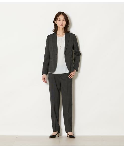 NEWYORKER / ニューヨーカー スラックス・ドレスパンツ | ウールピンヘッド テーパードパンツ | 詳細15