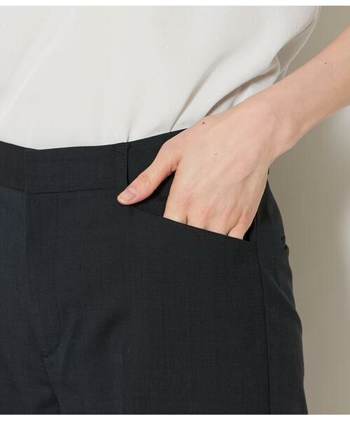 NEWYORKER / ニューヨーカー スラックス・ドレスパンツ | ウールピンヘッド テーパードパンツ | 詳細4