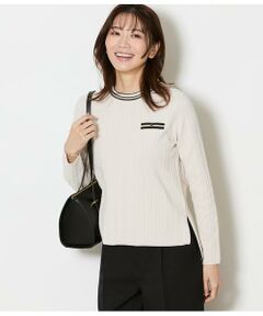 NEWYORKER / ニューヨーカー ニット・セーター | コットンポリエステル 配色クルーネックリブプルオーバー