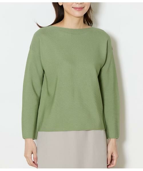 NEWYORKER / ニューヨーカー ニット・セーター | TCホールガーメント(R)  ボートネックニットプルオーバー | 詳細1