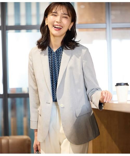 NEWYORKER / ニューヨーカー カットソー | ポリエステル強撚スムース ボウタイブラウス | 詳細14