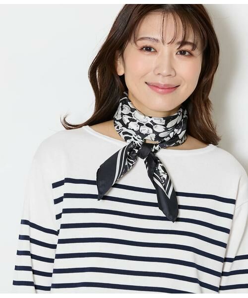 NEWYORKER / ニューヨーカー バンダナ・スカーフ | バイカラーフラワースカーフ | 詳細4