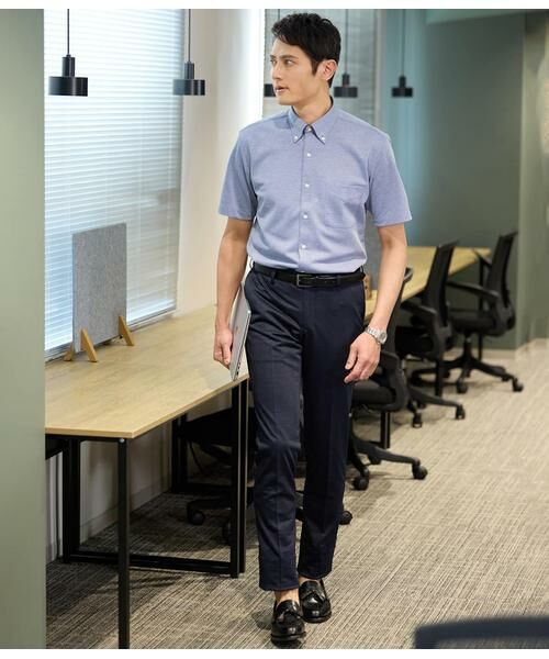 NEWYORKER / ニューヨーカー セットアップ | MOVING COMFORT グレンチェック ジャージー ウエストアジャストパンツ(セットアップ対応) | 詳細14