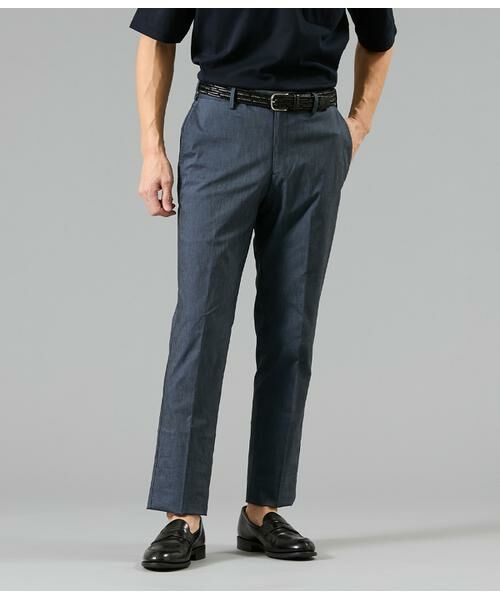 NEWYORKER / ニューヨーカー セットアップ | ムーンフェイス ウエストアジャストパンツ(セットアップ対応)(ブルー)