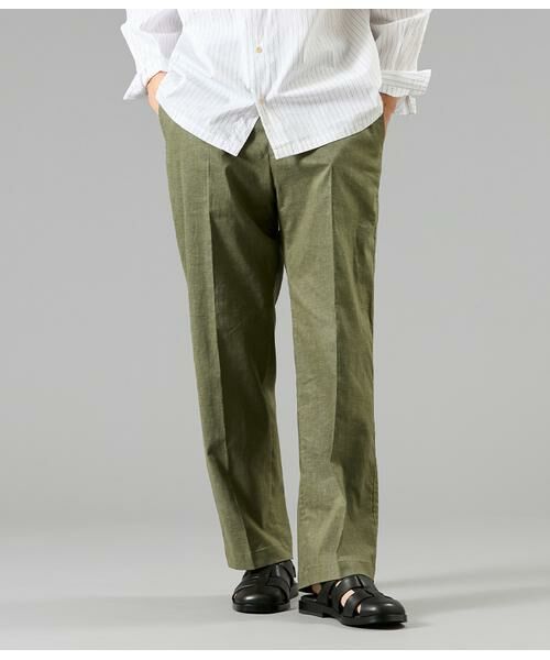 NEWYORKER / ニューヨーカー チノ・ワークパンツ | SOLOTEX モジュラーパンツ(カーキグリーン)