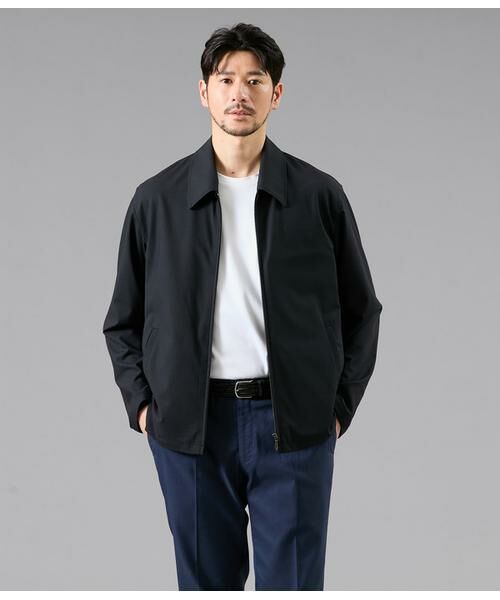 NEWYORKER / ニューヨーカー レザーブルゾン・ジャケット | FLEX COMFORT スイングトップ ブルゾン(セットアップ対応)（ネイビー）