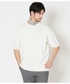 NEWYORKER / ニューヨーカー Tシャツ | ヘンリーネック ハーフスリーブニット
