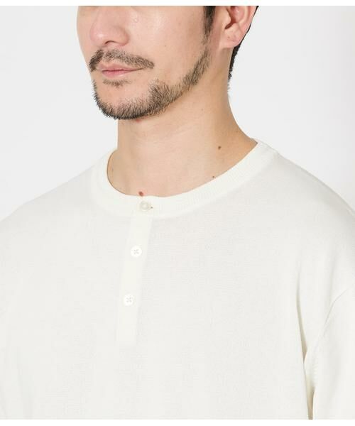 NEWYORKER / ニューヨーカー Tシャツ | ヘンリーネック ハーフスリーブニット | 詳細3