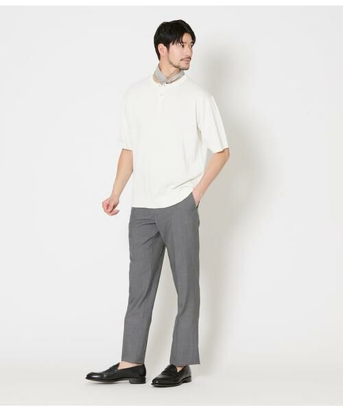 NEWYORKER / ニューヨーカー Tシャツ | ヘンリーネック ハーフスリーブニット | 詳細5