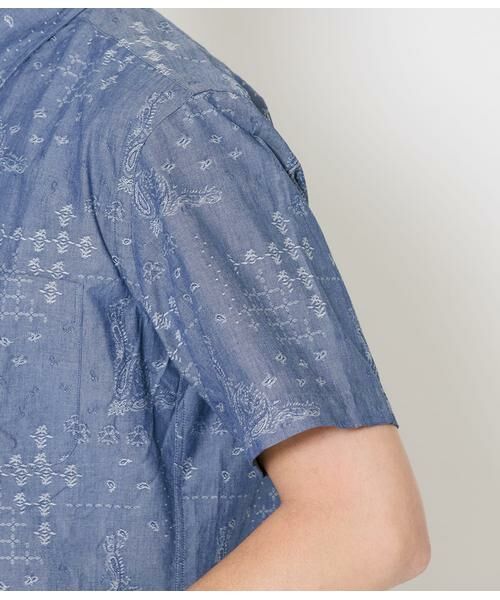 NEWYORKER / ニューヨーカー シャツ・ブラウス | ペイズリージャカード 半袖ショートボタンダウンシャツ | 詳細5