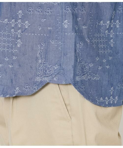 NEWYORKER / ニューヨーカー シャツ・ブラウス | ペイズリージャカード 半袖ショートボタンダウンシャツ | 詳細6