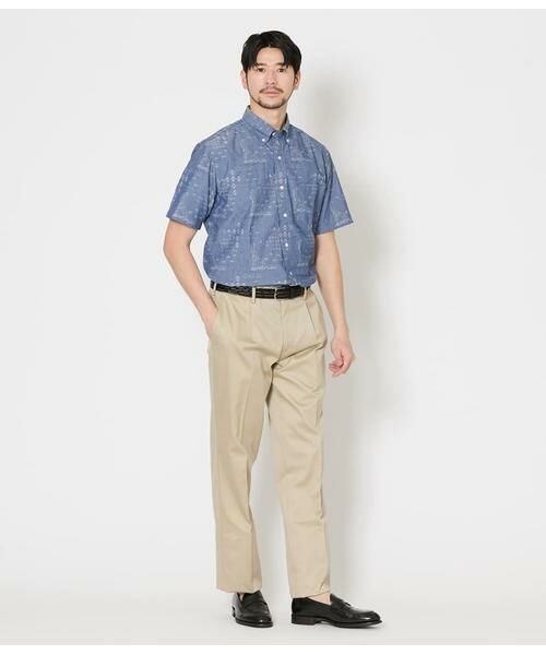 NEWYORKER / ニューヨーカー シャツ・ブラウス | ペイズリージャカード 半袖ショートボタンダウンシャツ | 詳細7