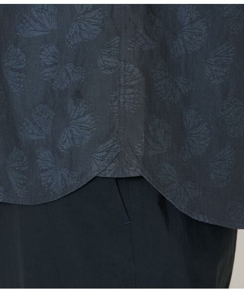 NEWYORKER / ニューヨーカー シャツ・ブラウス | バタフライジャカード 半袖ショートボタンダウンシャツ | 詳細6